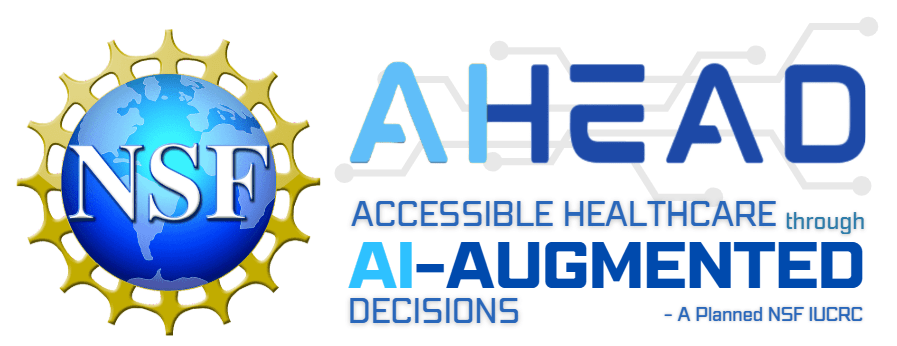 Logo: Accessible Healthcare through AI-Augmented Decisions Center.